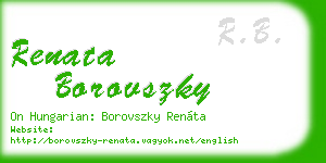 renata borovszky business card